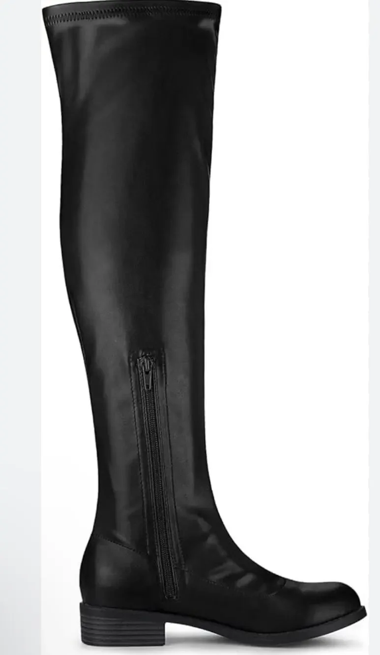 Allegra K Thigh High Boots Low Block Heel Over the Knee size 9 $59 retail NWOT
